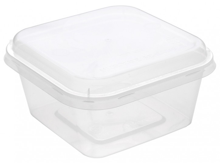 SQUARE PP CONTAINER & LID - SMALL