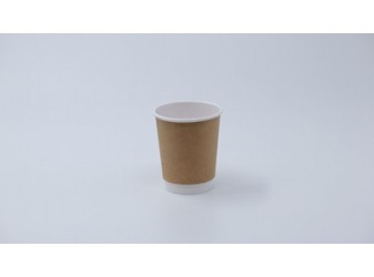 8oz Double Wall Cup(White+Kraft)