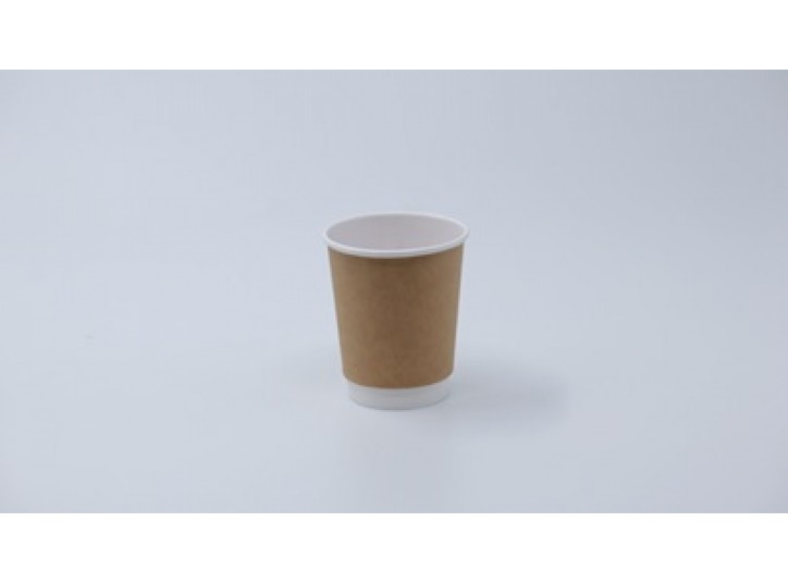 8oz Double Wall Cup(White+Kraft)
